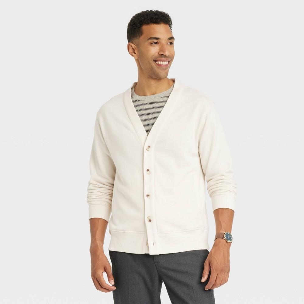 Mens Big & Tall V-Neck French Terry Cardigan - Goodfellow & Co 4XLT Product Image