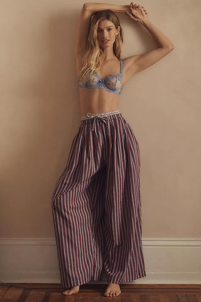 By Anthropologie Mixed Stripe Wide-Leg Pants Product Image