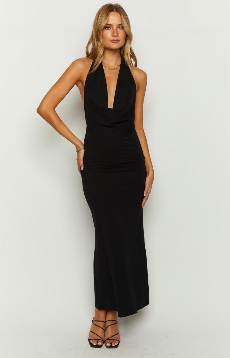 Aura Black Maxi Dress Product Image