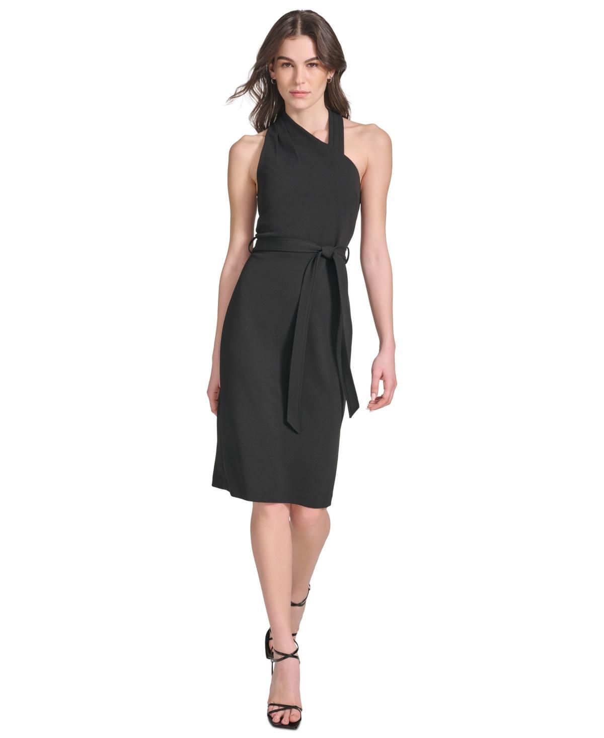 Calvin Klein Womens Belted Sheath Dress Product Image