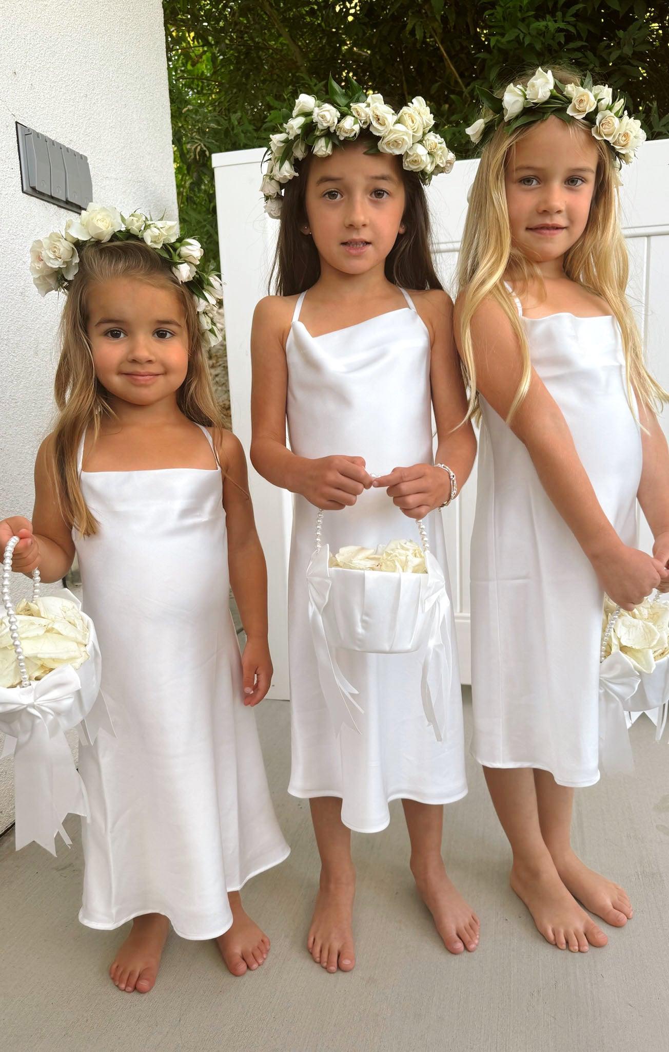 Little Verona Dress ~ Ivory Luxe Satin Product Image