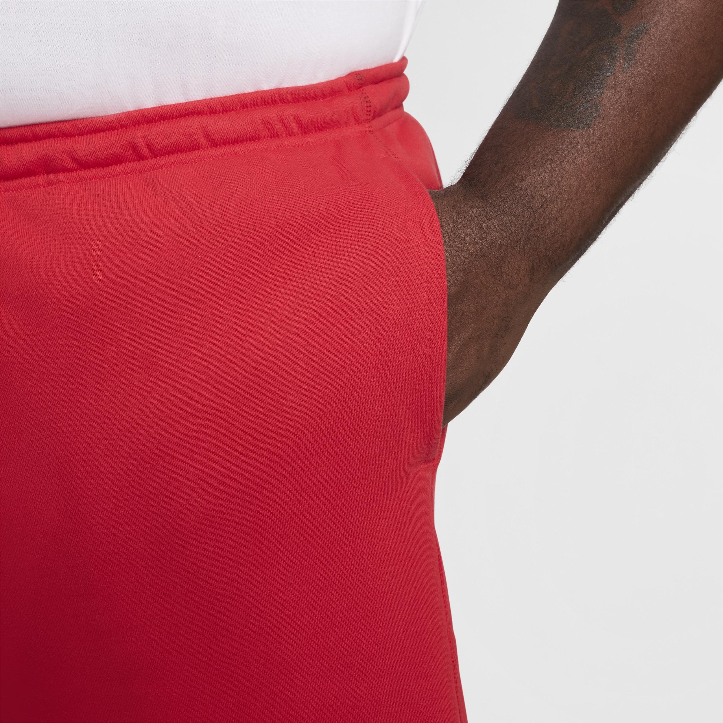 Nike Mens Nike Club Flow French Terry Shorts - Mens University Red/University Red/White Product Image