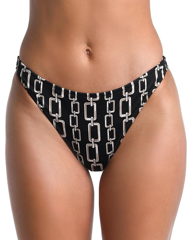 Womens Geo Chain Jean Scoop-Front Bikini Bottom Product Image