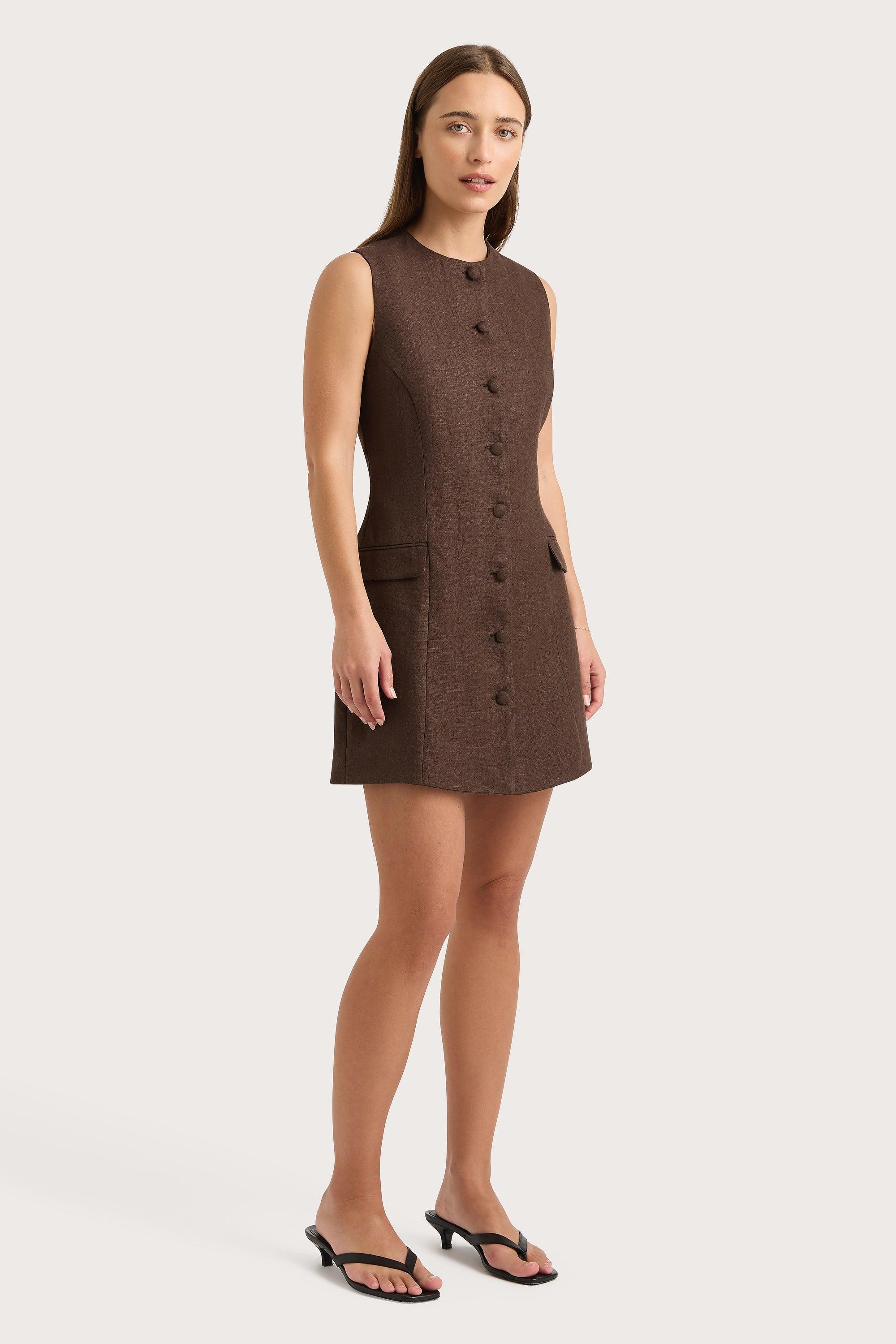 Jane Mini Dress Bistre Product Image