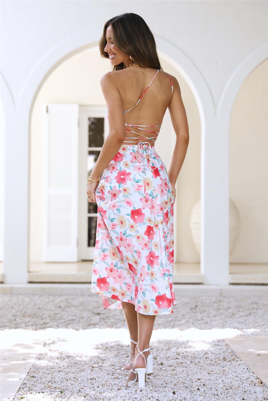 Beach Walks Midi Dress Pink Product Image