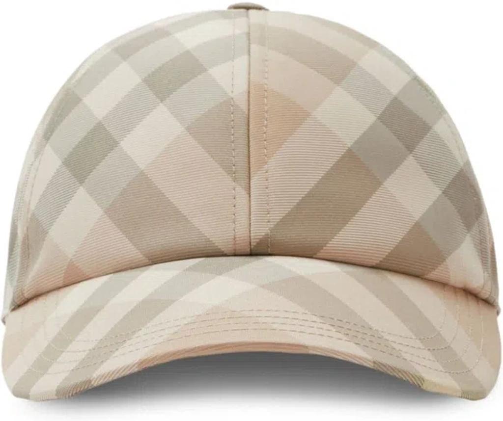 BURBERRY Check Baseball Cap In Beige Product Image