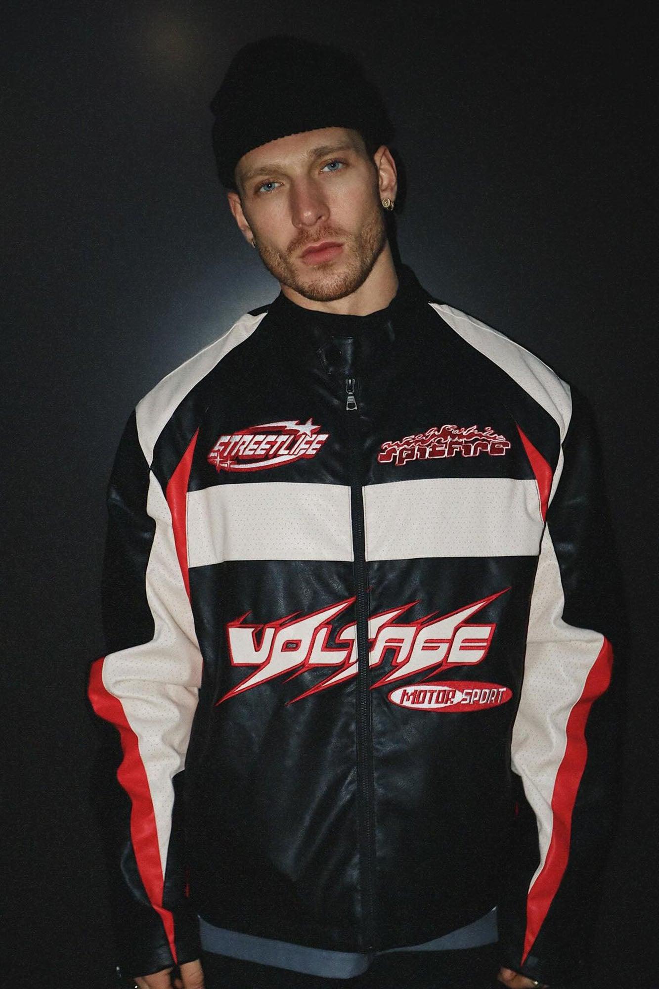 Got Me Faded Moto Jacket - Black/combo Product Image