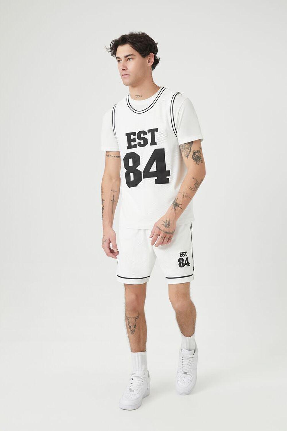 EST84 Graphic Basketball Shorts | Forever 21 Product Image