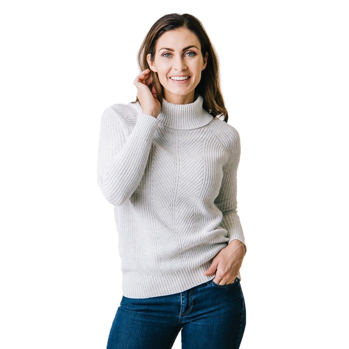 Hope & Henry Womens Ribbed Turtleneck Sweater Product Image