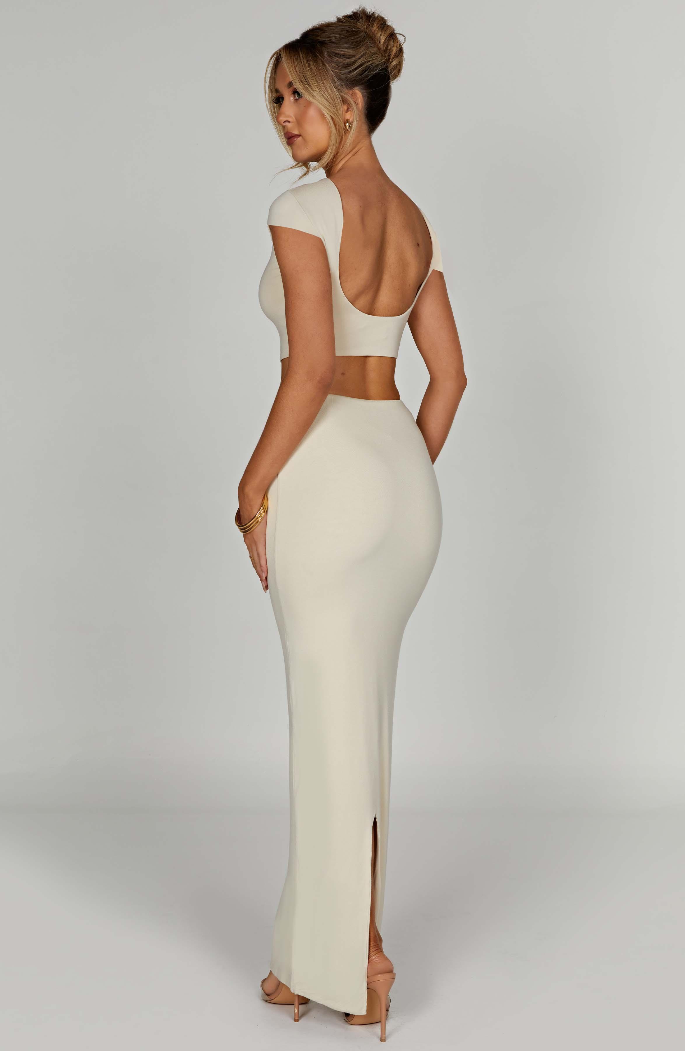 Yazmin Maxi Skirt - Cream Product Image