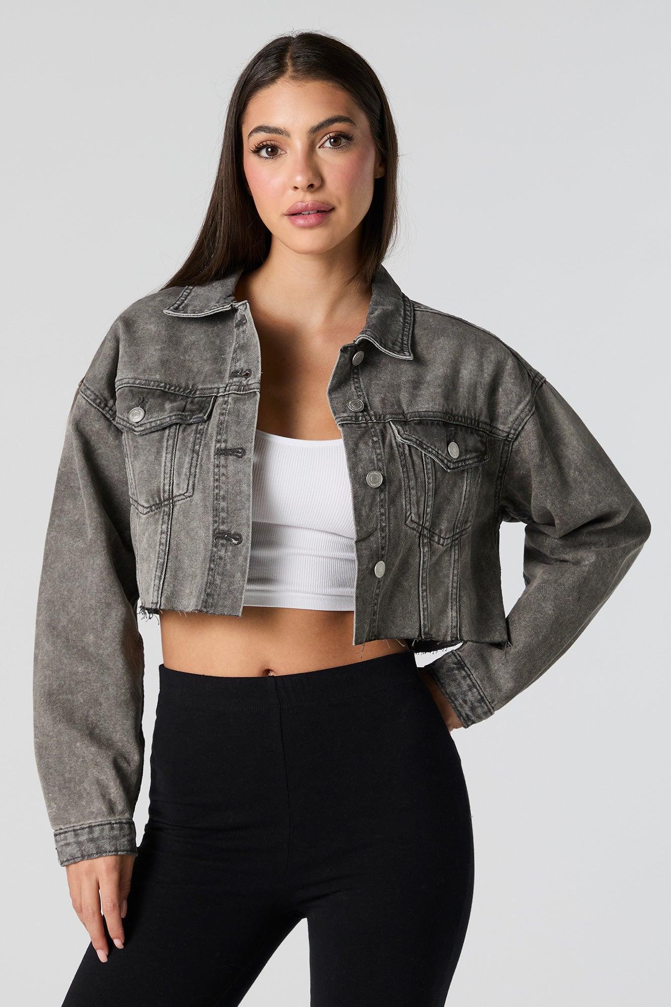 Cropped Denim Jacket Female Product Image