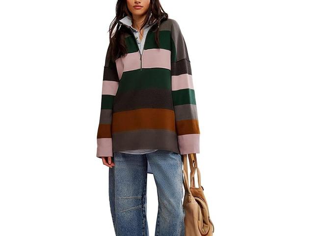 Free People Coastal Stripe Half-Zip Pullover Product Image