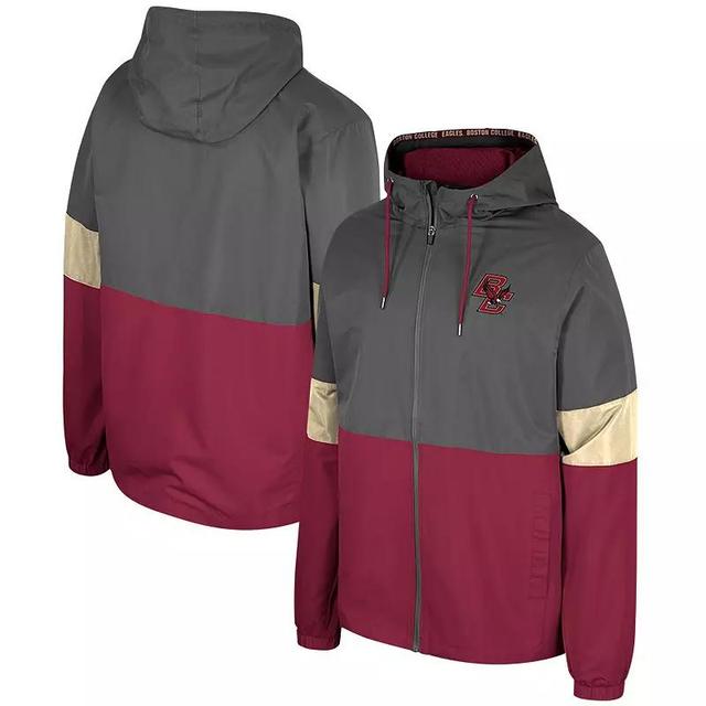 Mens Colosseum Charcoal Boston College Eagles Miles Full-Zip Hoodie Jacket Product Image