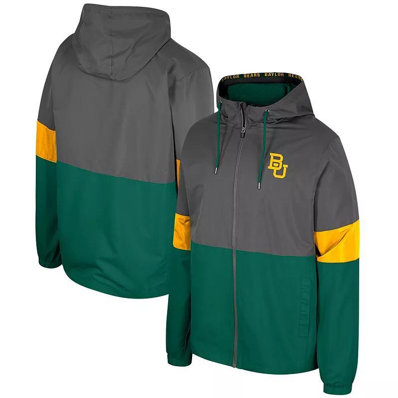 Mens Colosseum Charcoal Baylor Bears Miles Full-Zip Hoodie Jacket Product Image