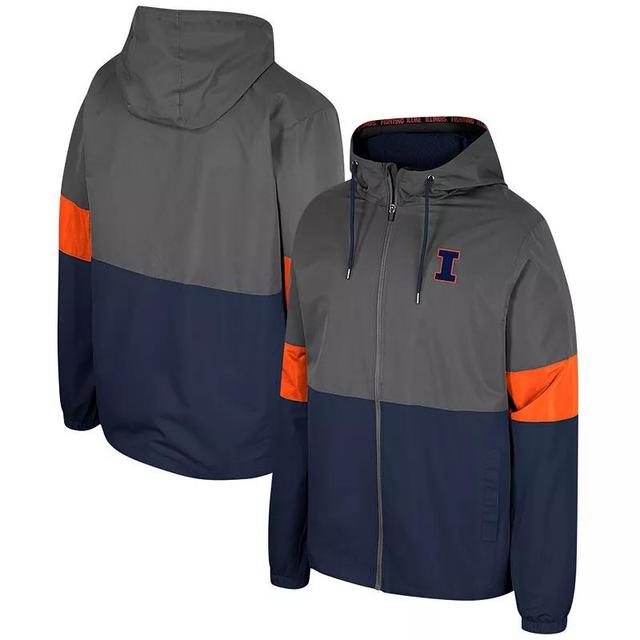 Mens Colosseum Charcoal Houston Cougars Miles Full-Zip Hoodie Jacket Product Image