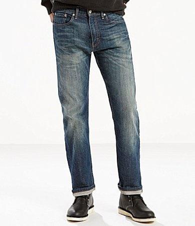 Mens Levis 505 Regular Fit Stretch Jeans Product Image