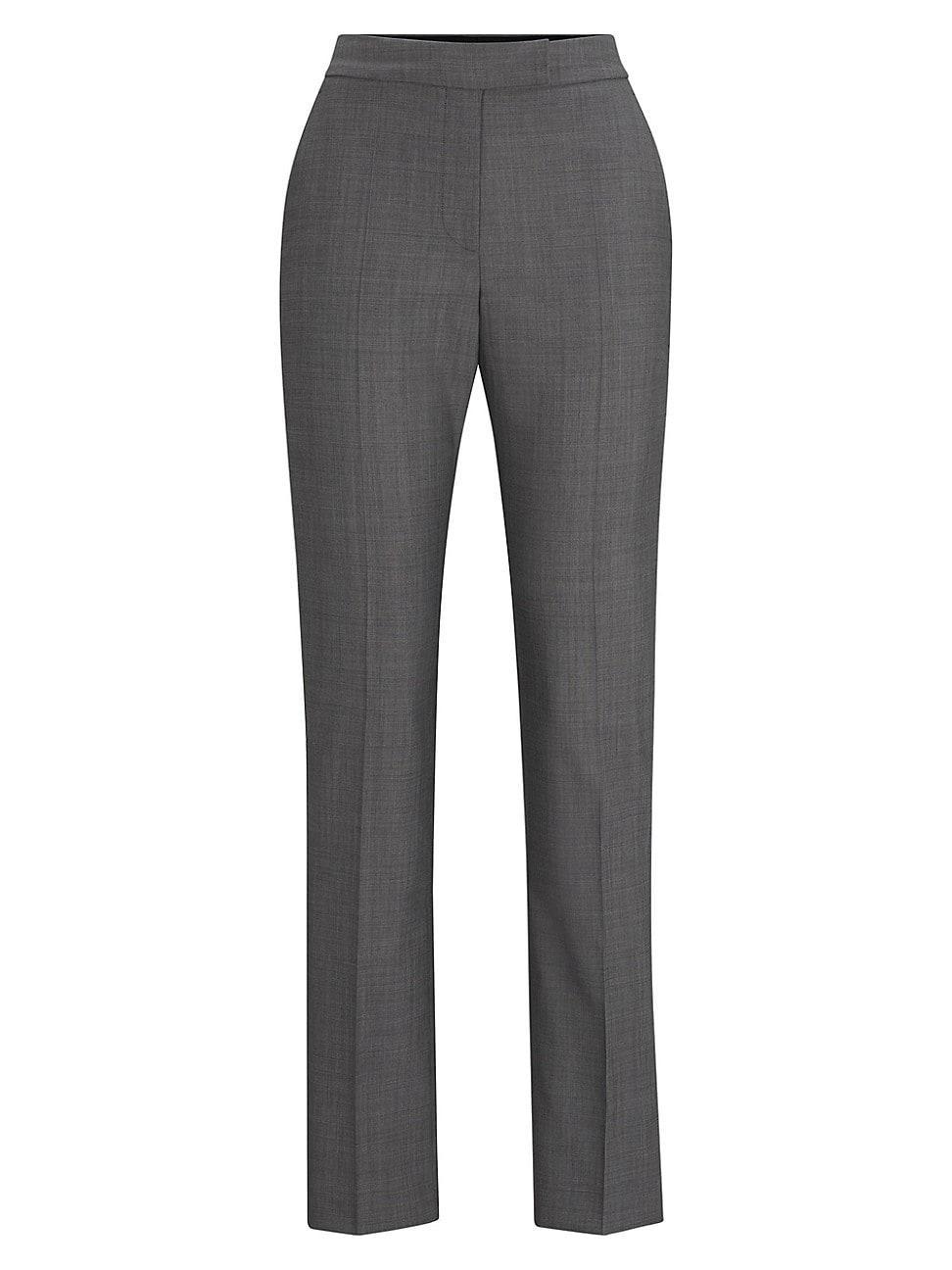 Womens Slim-Fit Trousers in Italian Virgin-Wool Sharkskin Product Image