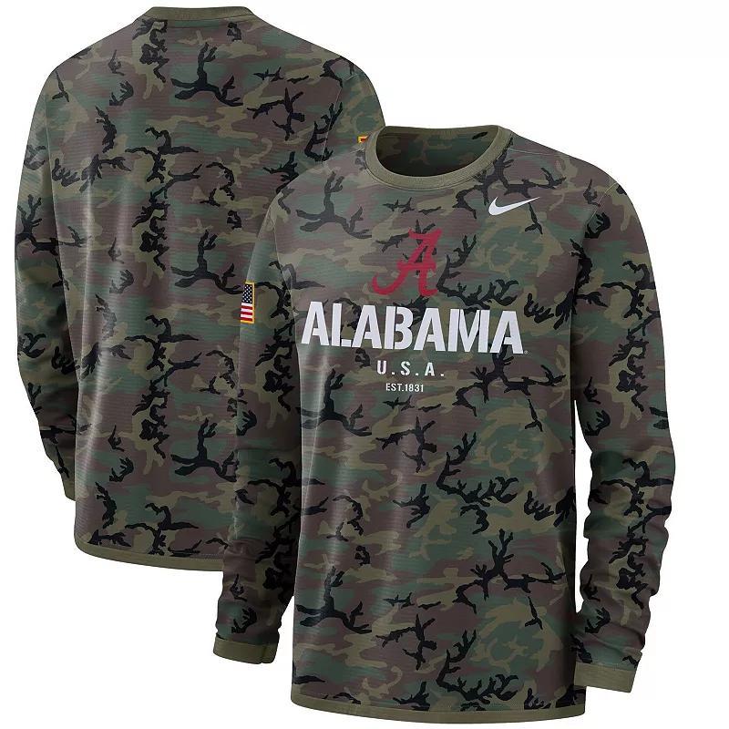 Mens Camo Alabama Crimson Tide Military Appreciation Performance Long Sleeve T-shirt Product Image