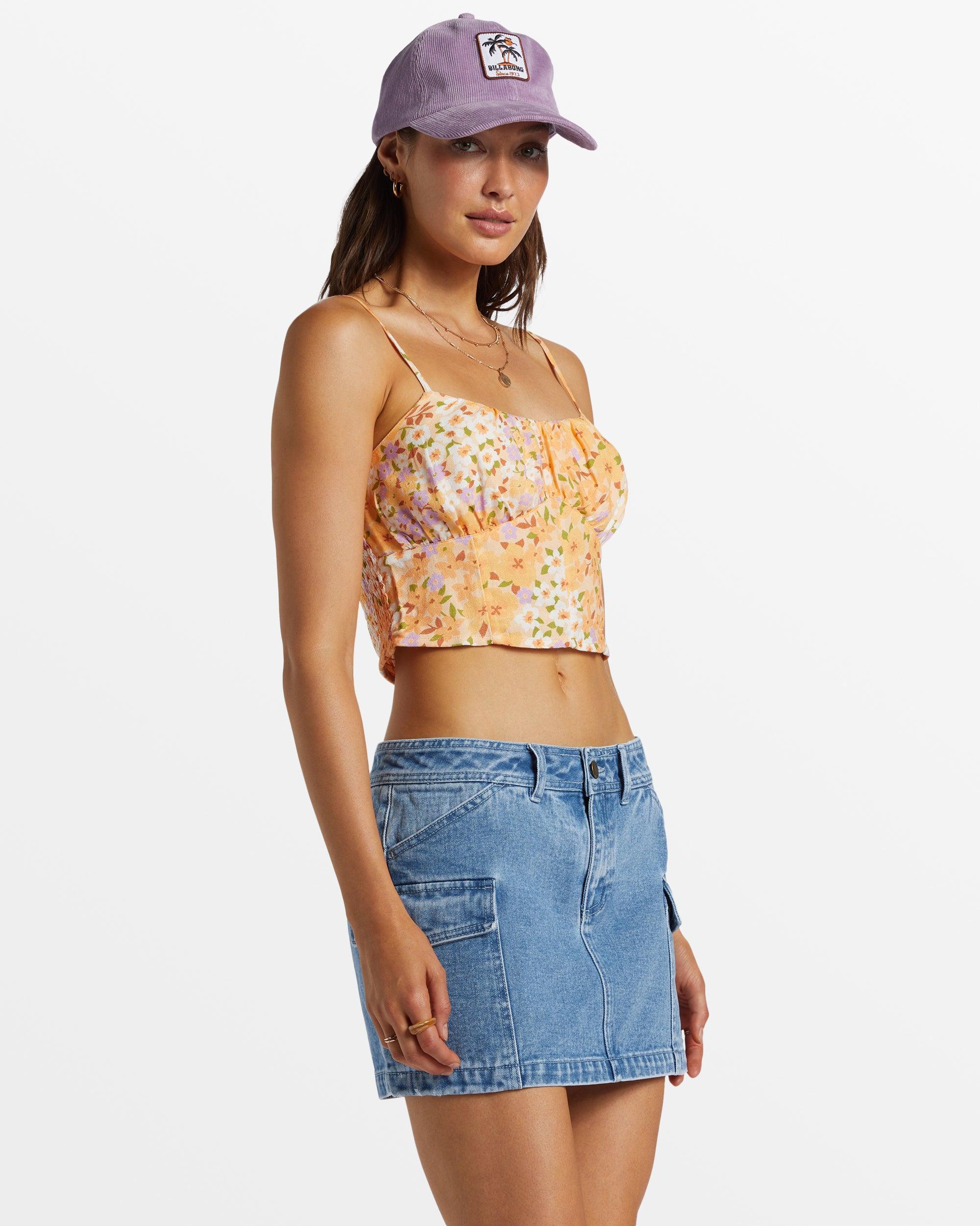 So Simple Cropped Cami Top - Peach Whip Female Product Image