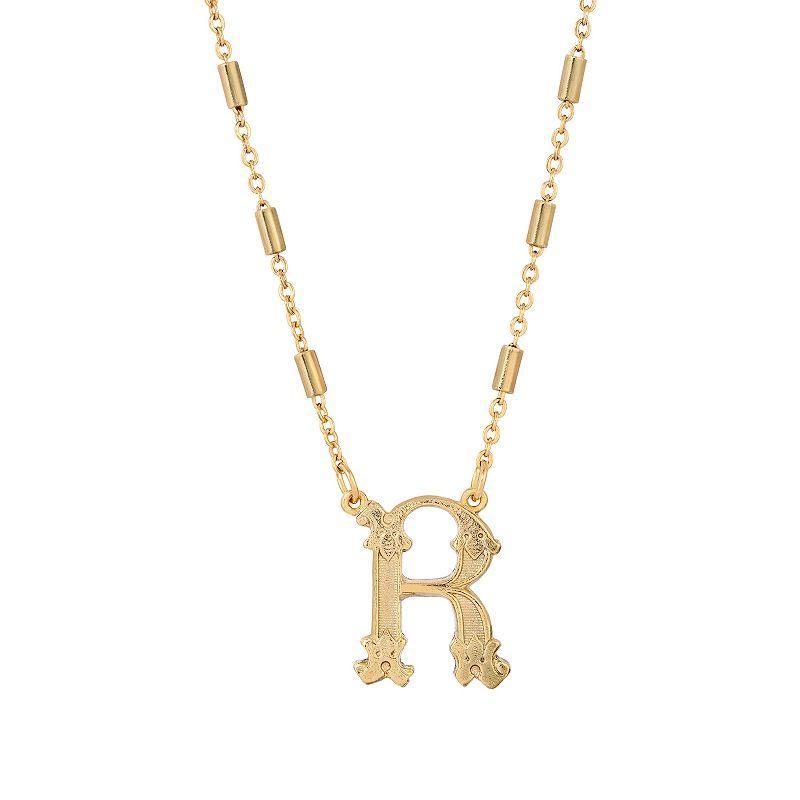 1928 Tone Initial W Pendant Necklace Product Image