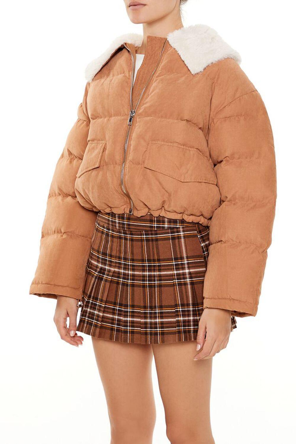 Faux Leather Puffer Jacket | Forever 21 Product Image