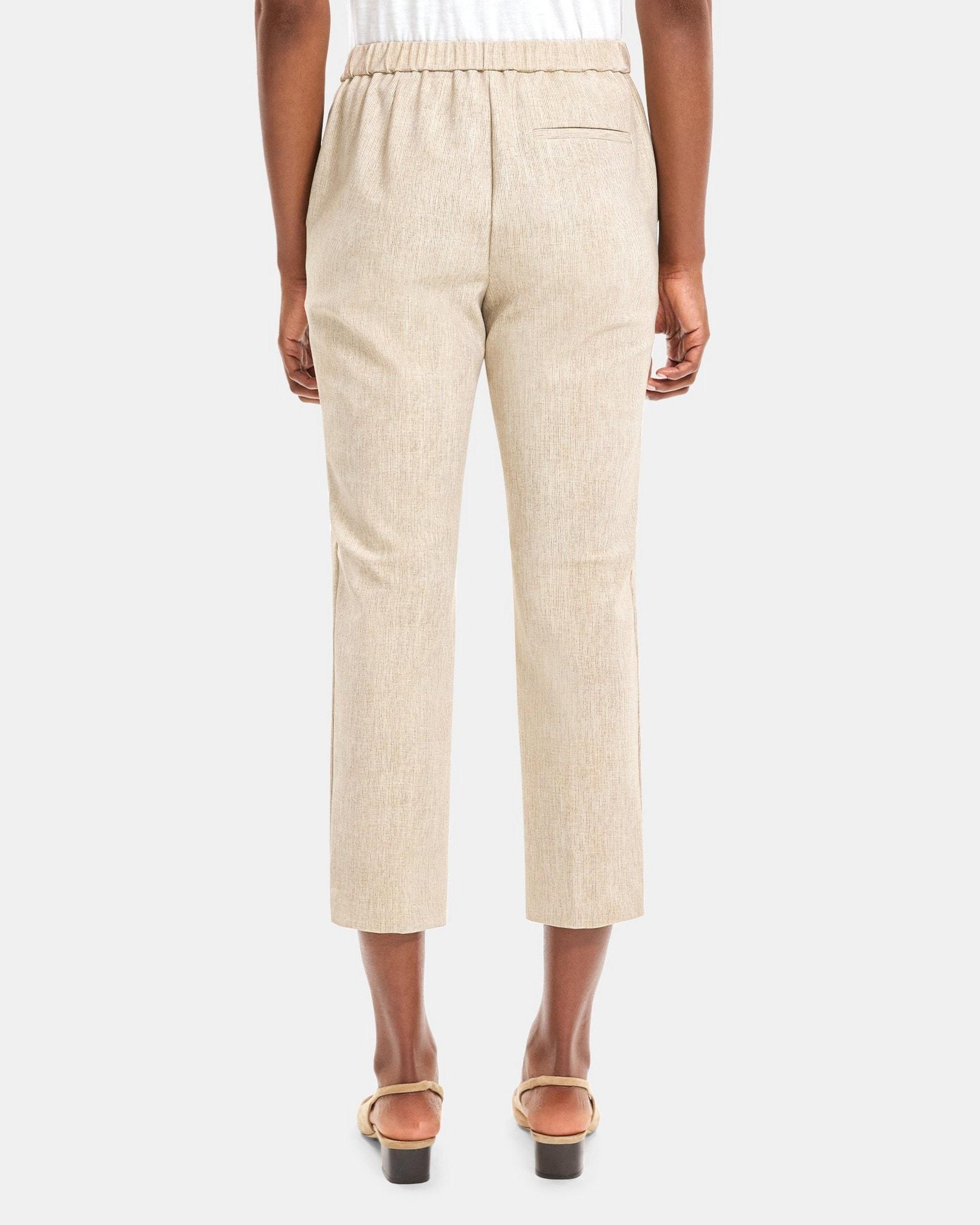 Slim Cropped Pull-On Pant in Knit Ponte Product Image