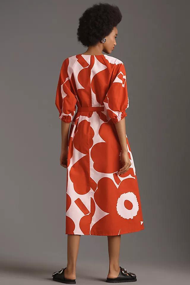 Marimekko Aiva Unikko Cotton Linen Dress Product Image