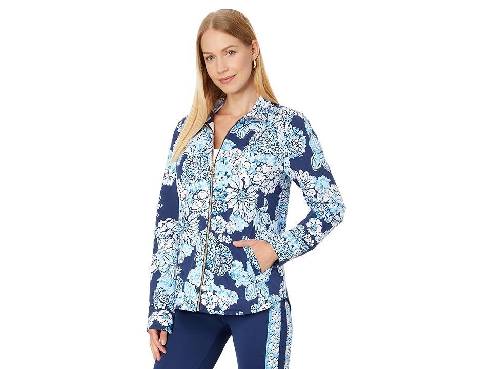 Lilly Pulitzer Leona Upf 50+ Zip-Up (Low Tide Bouquet All Day) Women's Clothing Product Image