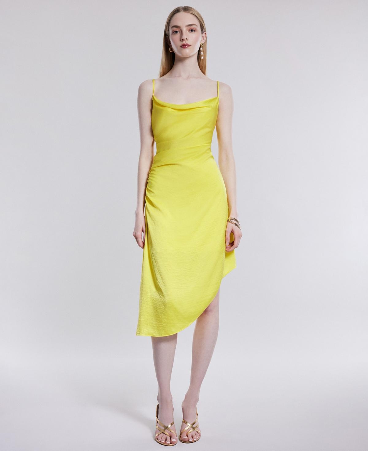 Bcbg New York Womens Cowlneck Sleeveless High-Low Midi Dress Product Image