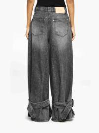 BUCKLED CUFF DENIM JEANS in grey | JW Anderson US  Product Image