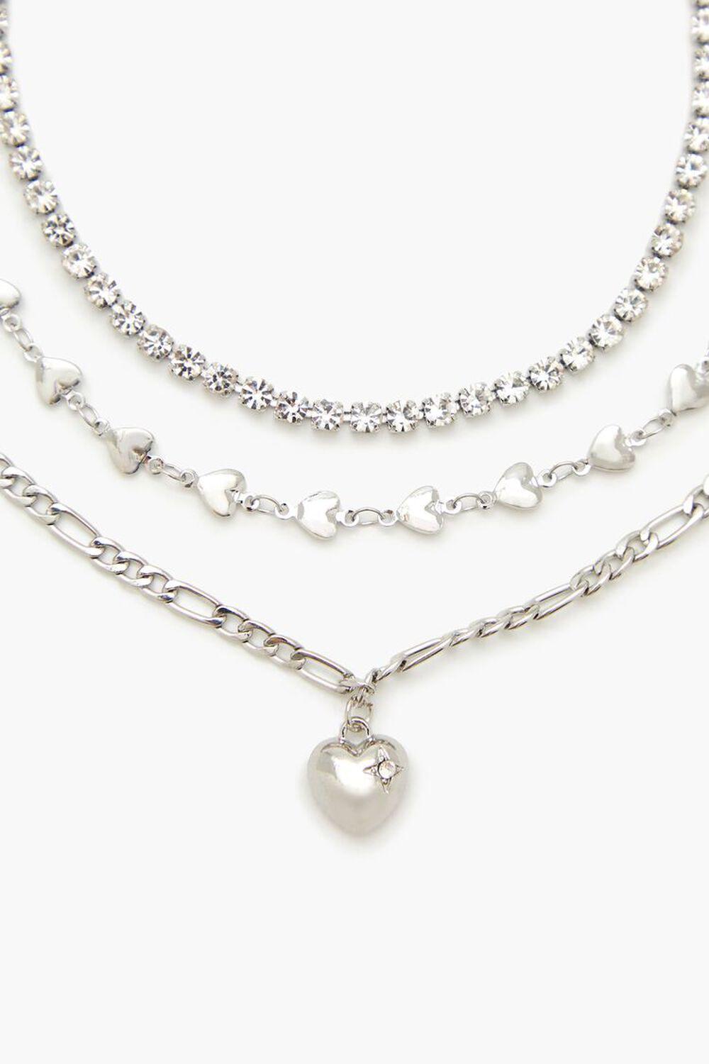 Rhinestone Heart Anklet Set | Forever 21 Product Image