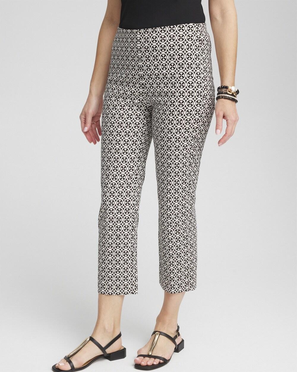 Women's Juliet Tile Print Straight Cropped Pants product image