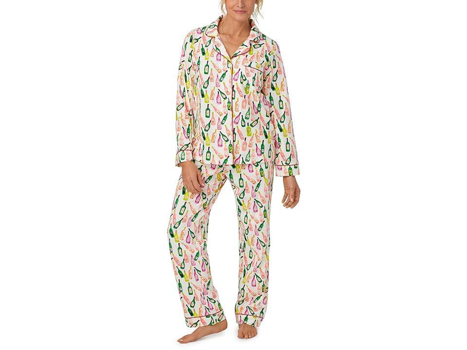 Bedhead PJs Long Sleeve Classic PJ Set (Wine List) Women's Pajama Sets Product Image