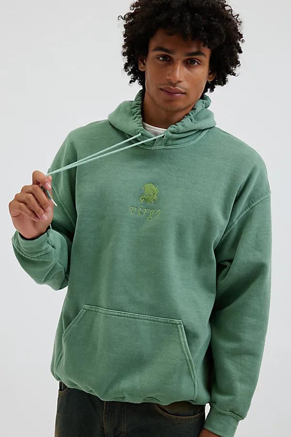 Zodiac Embroidered Hoodie Sweatshirt Mens at Urban Outfitters Product Image