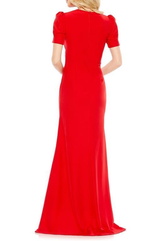 Cutout Column Gown In Red Product Image