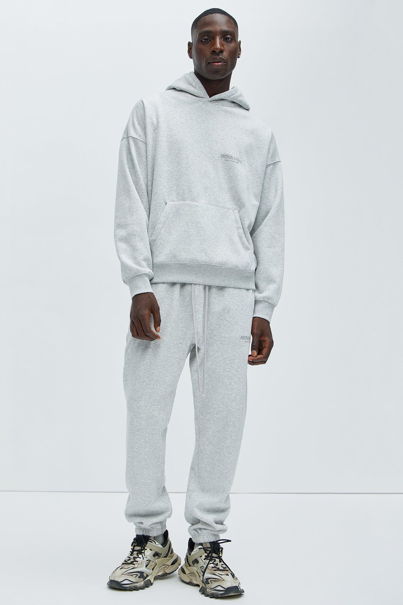 Tyson Novamen Oversized Heavyweight Hoodie - Heather Grey Product Image