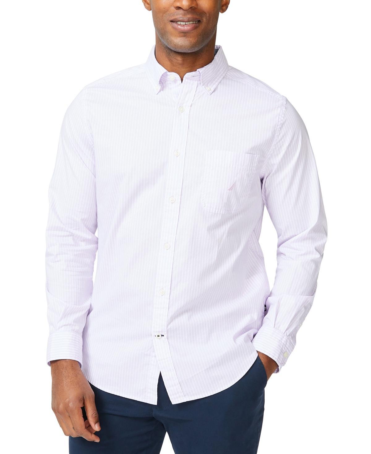 Nautica Men's Gingham Long Sleeve Button Down Shirt, Small Product Image