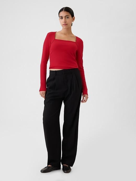 Modern Rib Square-Neck Top Product Image