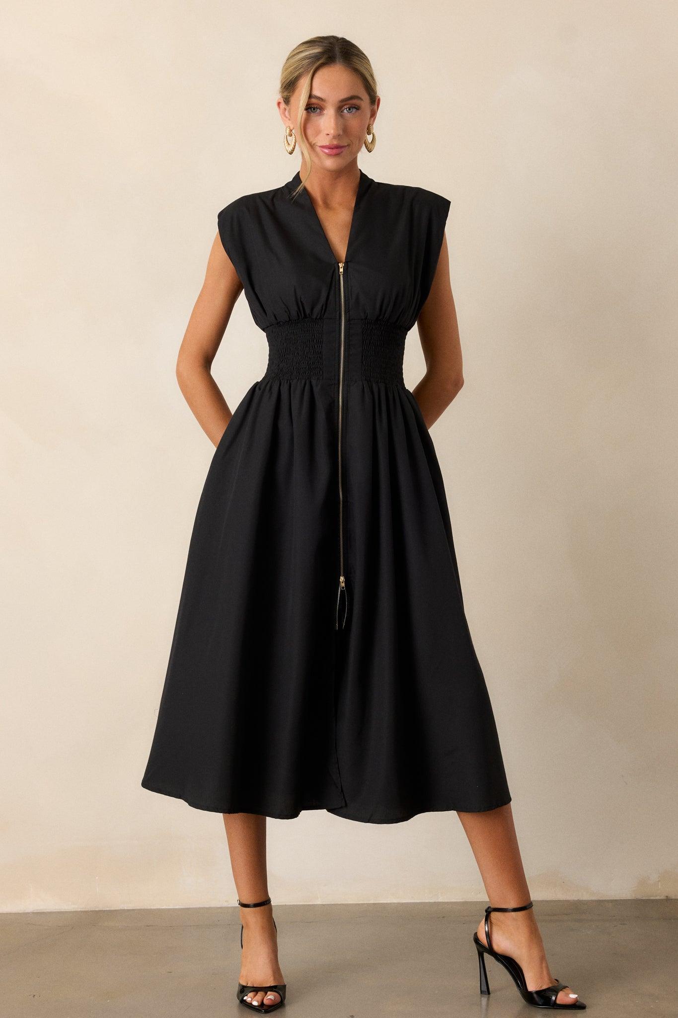 Circle Of Friends Black Midi Dress Product Image