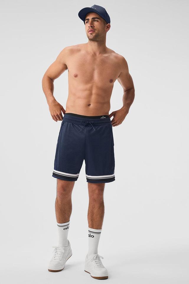 7" Key Mesh Basketball Short - Navy Male Product Image