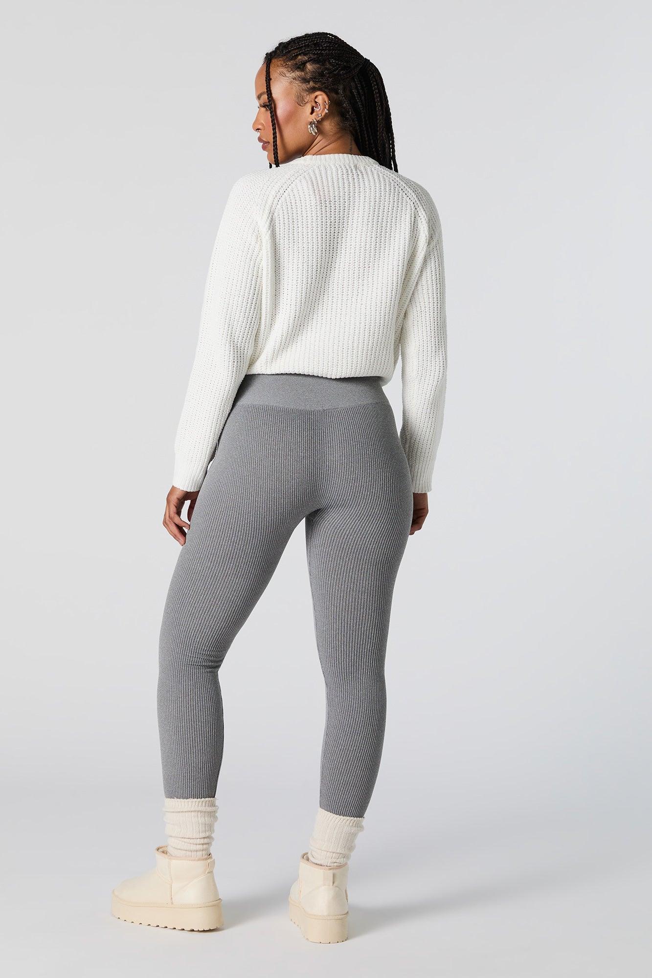 High Rise Seamless Ribbed Legging Female Product Image