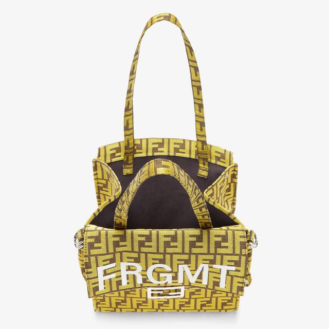 Baguette FoldableFendi x FRGMT yellow FF fabric bag Product Image