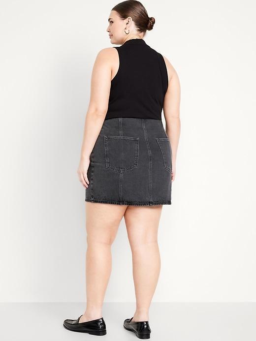 Mid-Rise OG Jean Mini Skirt Product Image