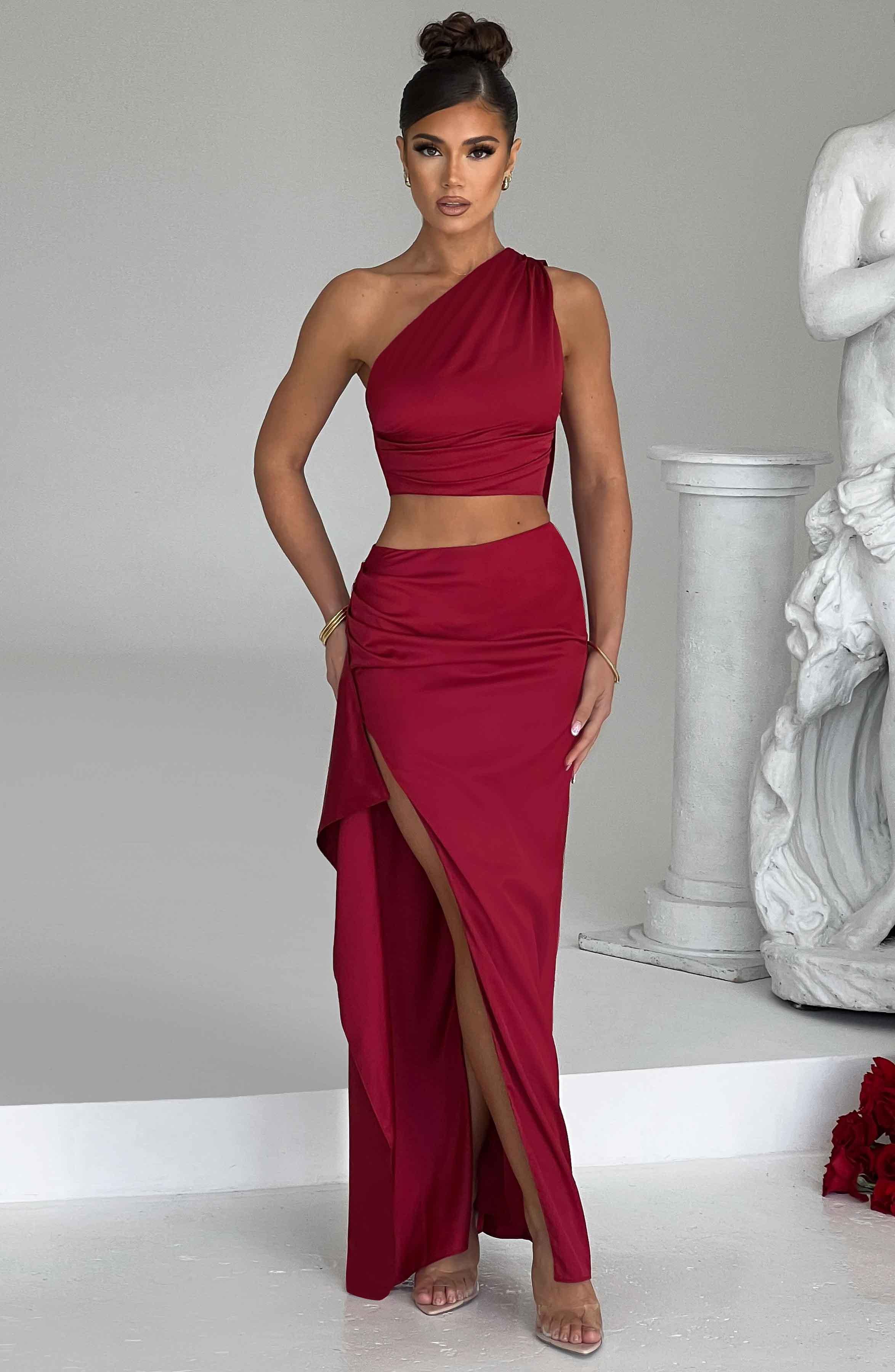 Halsey Maxi Skirt - Wine Product Image