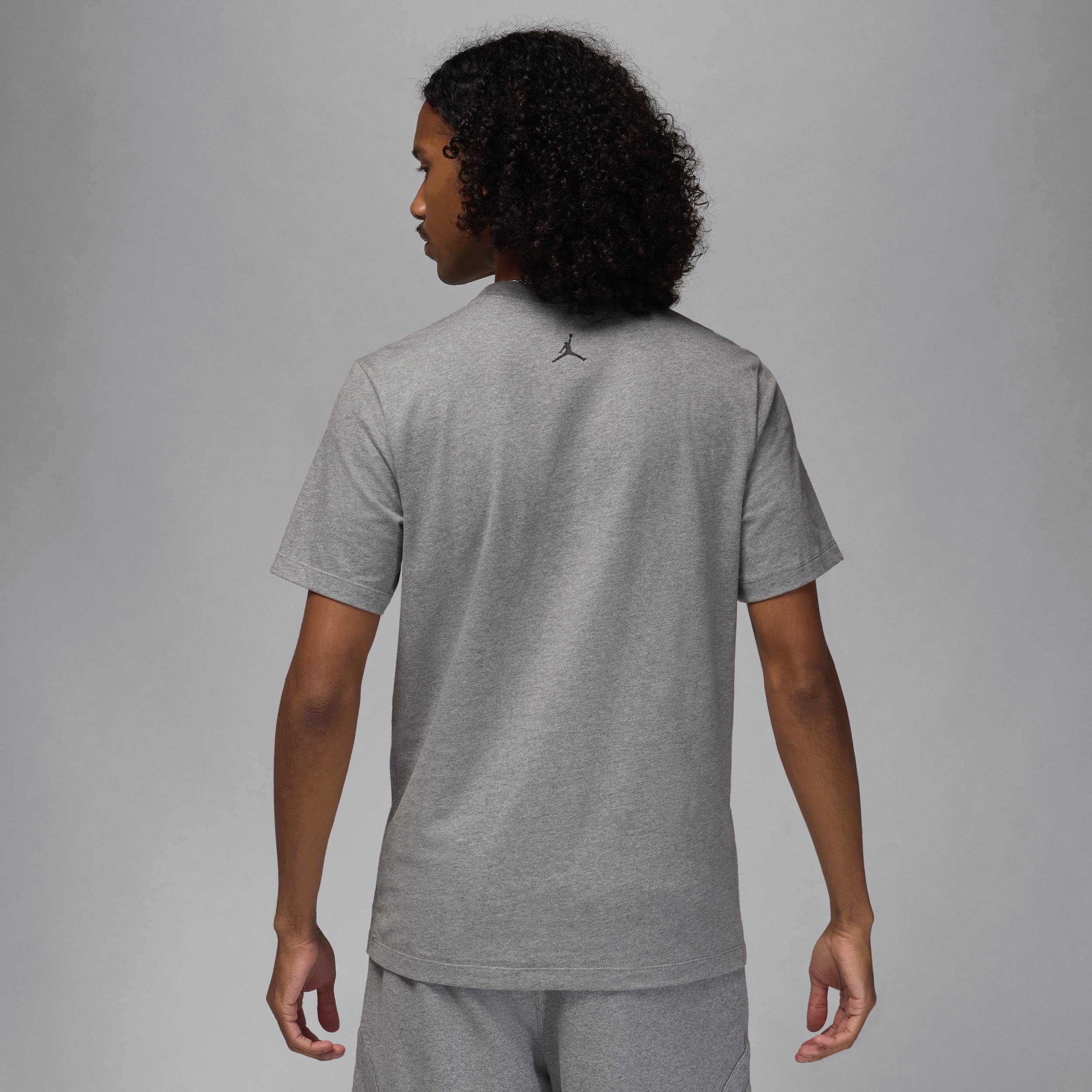 Jordan Mens Jordan Flight Essential Short Sleeve Crew - Mens Carbon Heather/Black Product Image