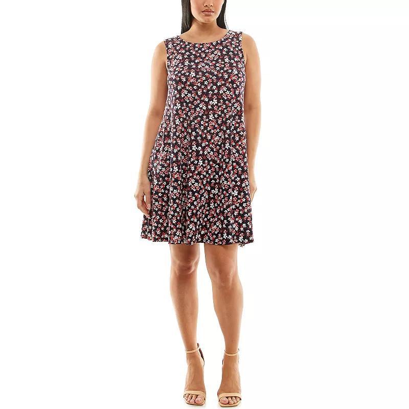 Womens Nina Leonard Floral Swing Dress Product Image