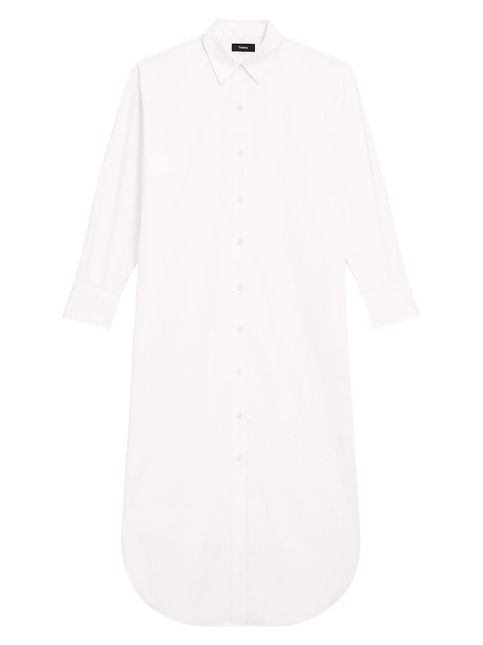 Womens Cotton-Blend Relaxed Maxi Shirtdress Product Image