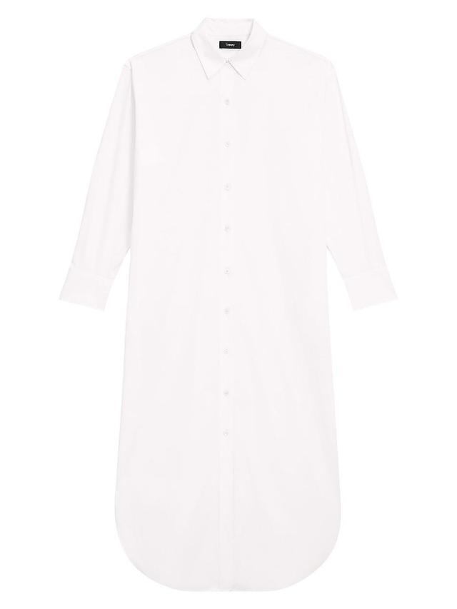 Womens Cotton-Blend Relaxed Maxi Shirtdress Product Image