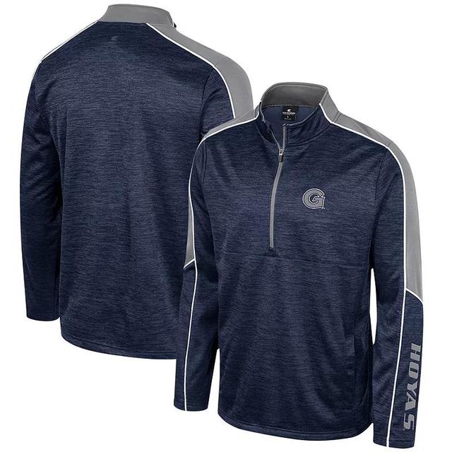 Mens Colosseum Navy Georgetown Hoyas Marled Half-Zip Jacket Grg Blue Product Image