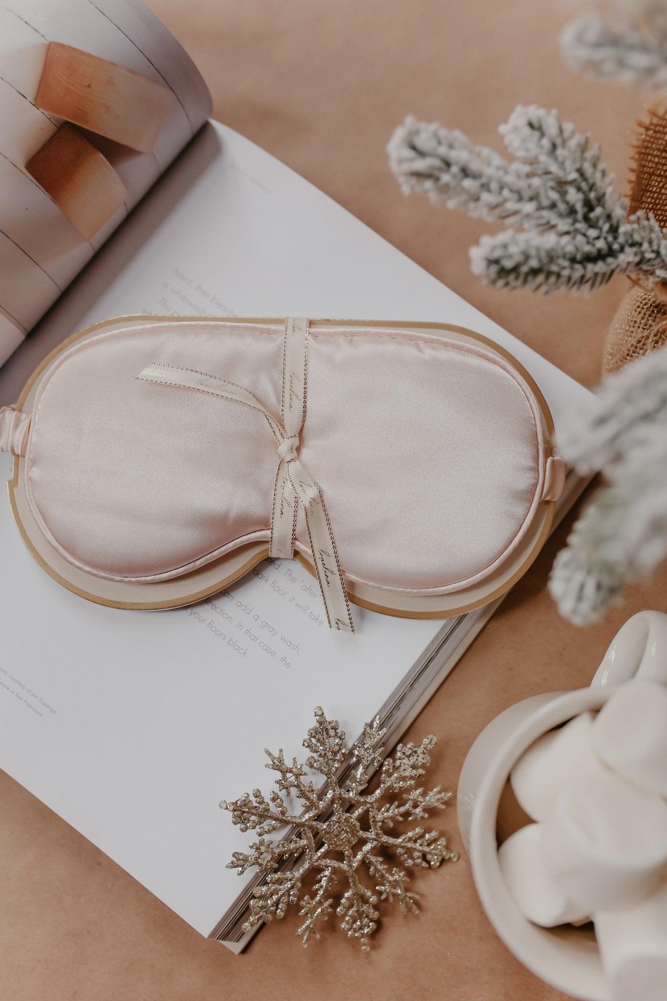 Satiny Sleep Eye Mask - Pink - FINAL SALE Product Image